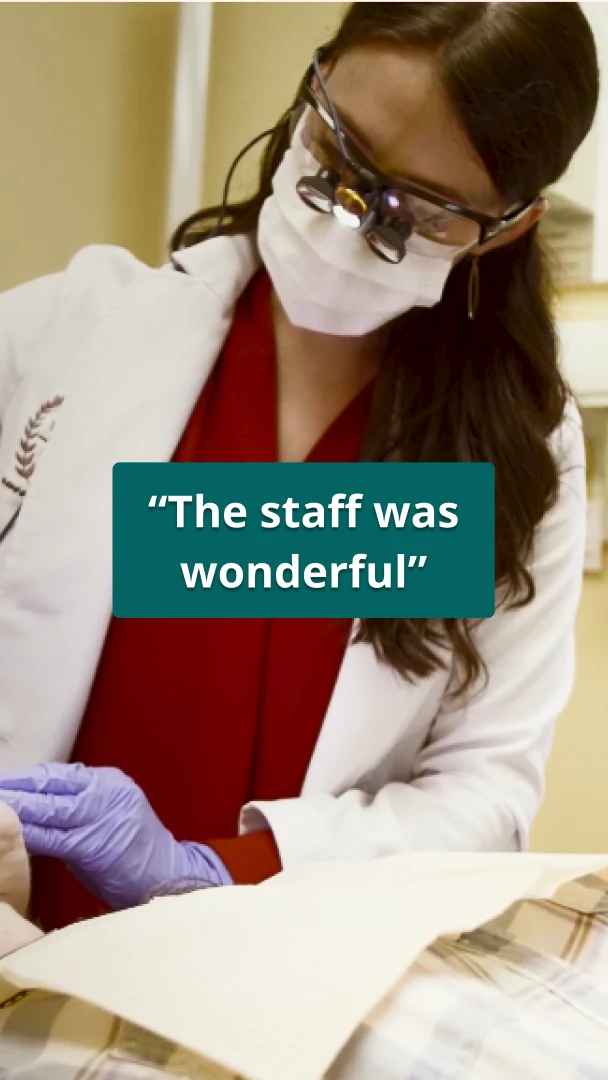 Home services testimonial video frame